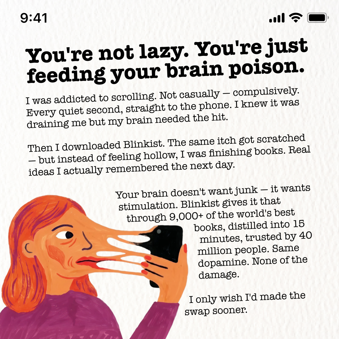 Blinkist Facebook ad