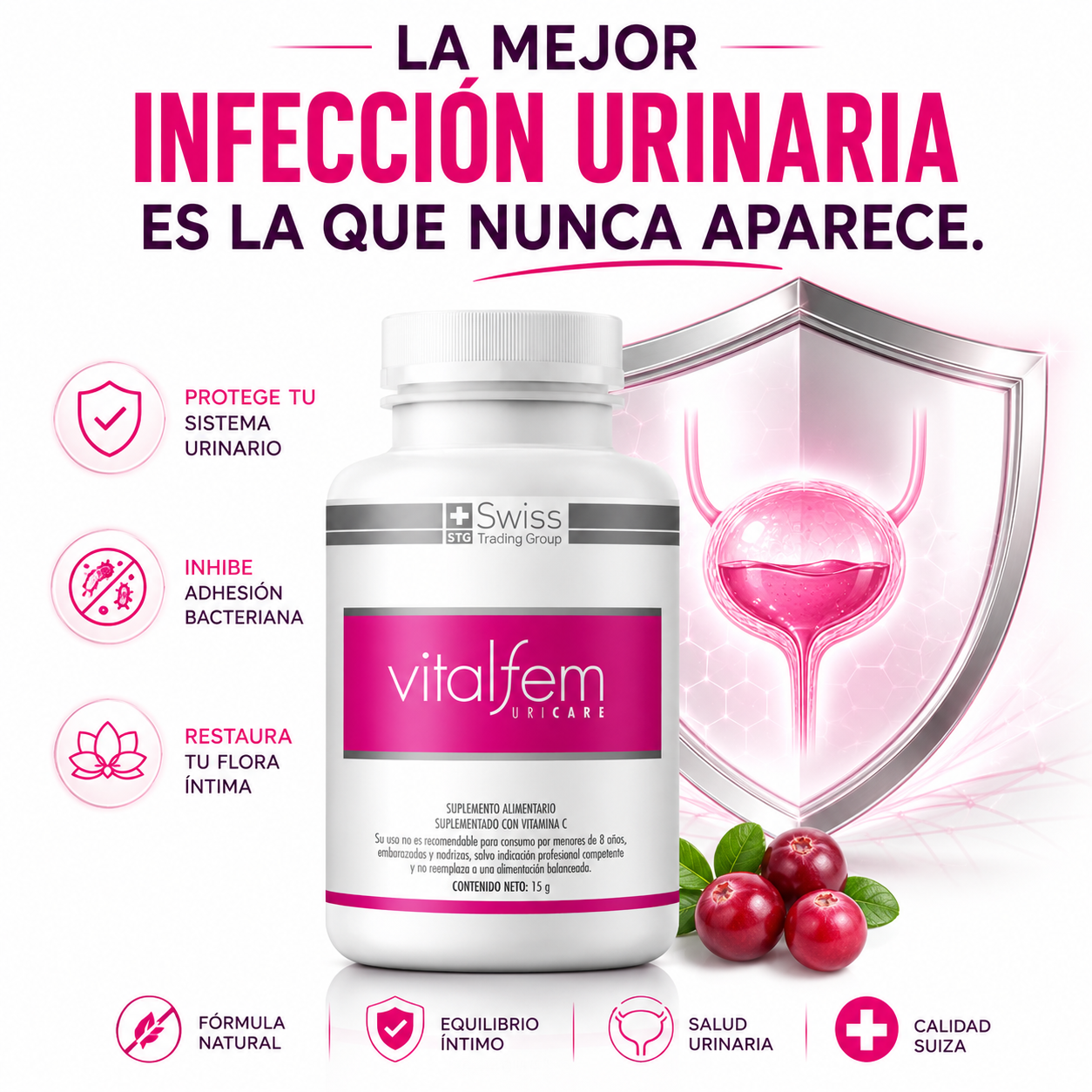 ClickSeguro Facebook ad: La mejor infección urinaria es la que nunca aparece