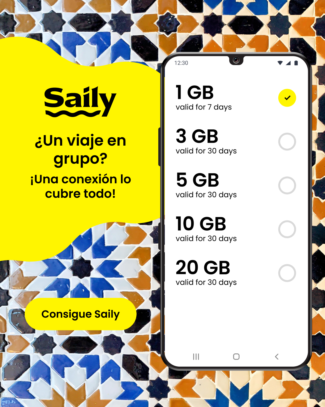Saily Facebook ad