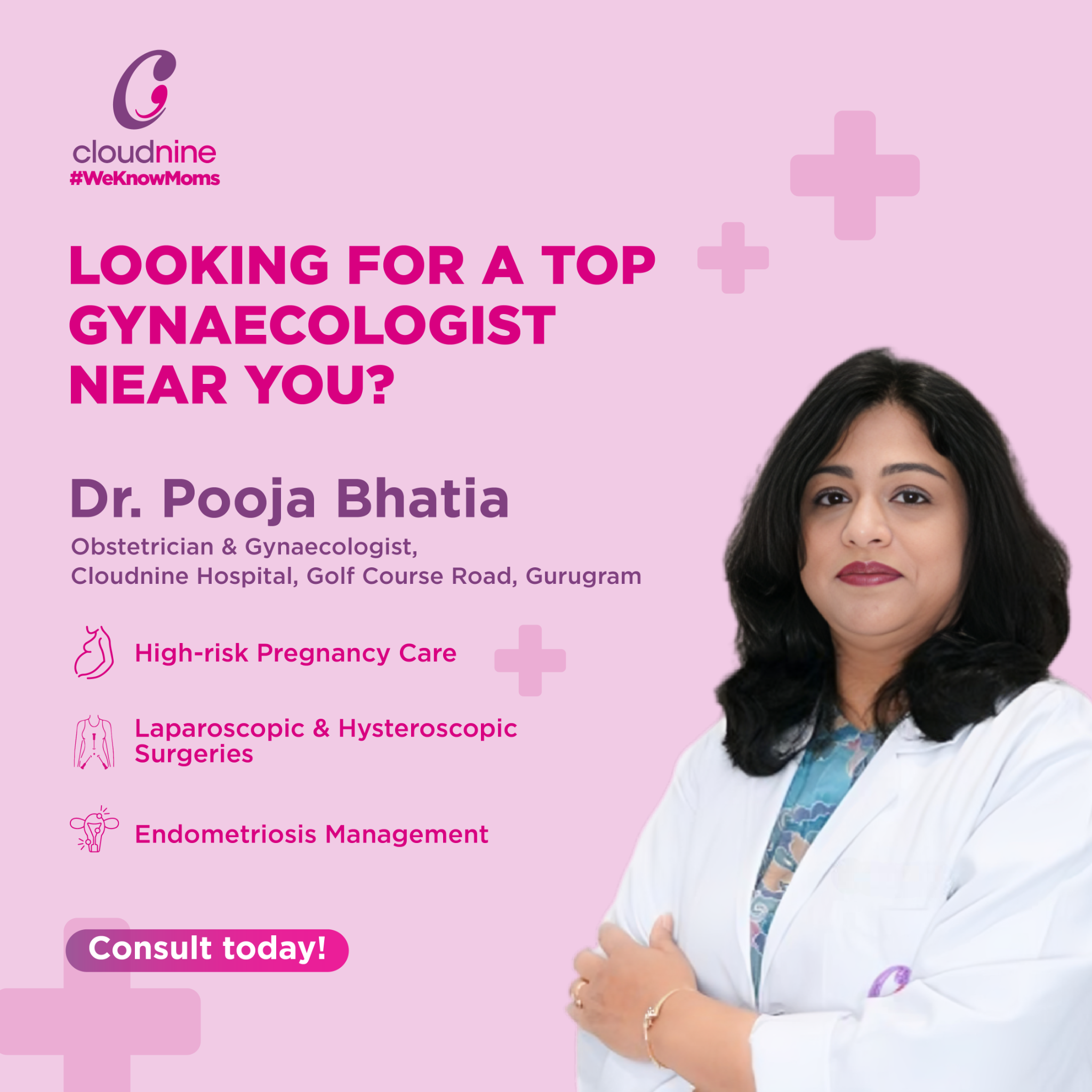 Cloudnine Hospital - Golf Course Road Gurugram Facebook ad: Best Obstetrician & Gynecologist at Cloudnine Hospital…