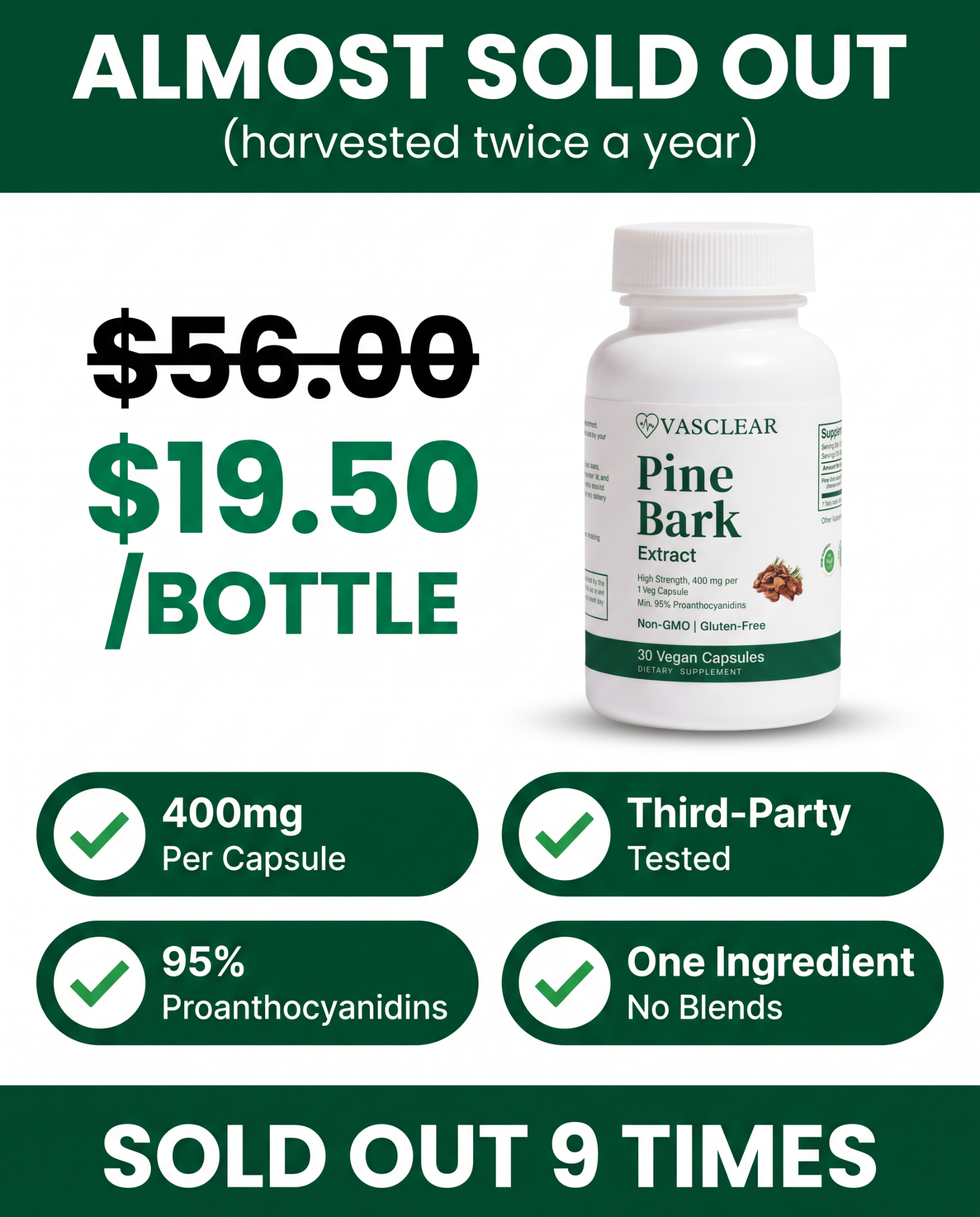Vasclear Facebook ad: Backed By 160+ Studies. Now Up To 55% Off.