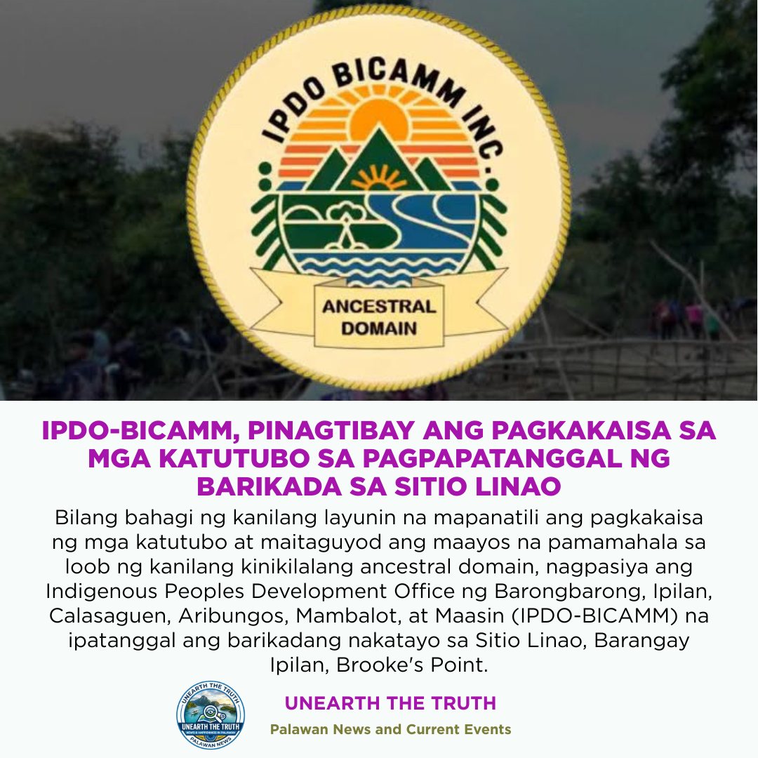 Unearth The Truth Facebook ad: IPDO-BICAMM, PINAGTIBAY ANG PAGKAKAISA SA MGA KATUTUBO SA…