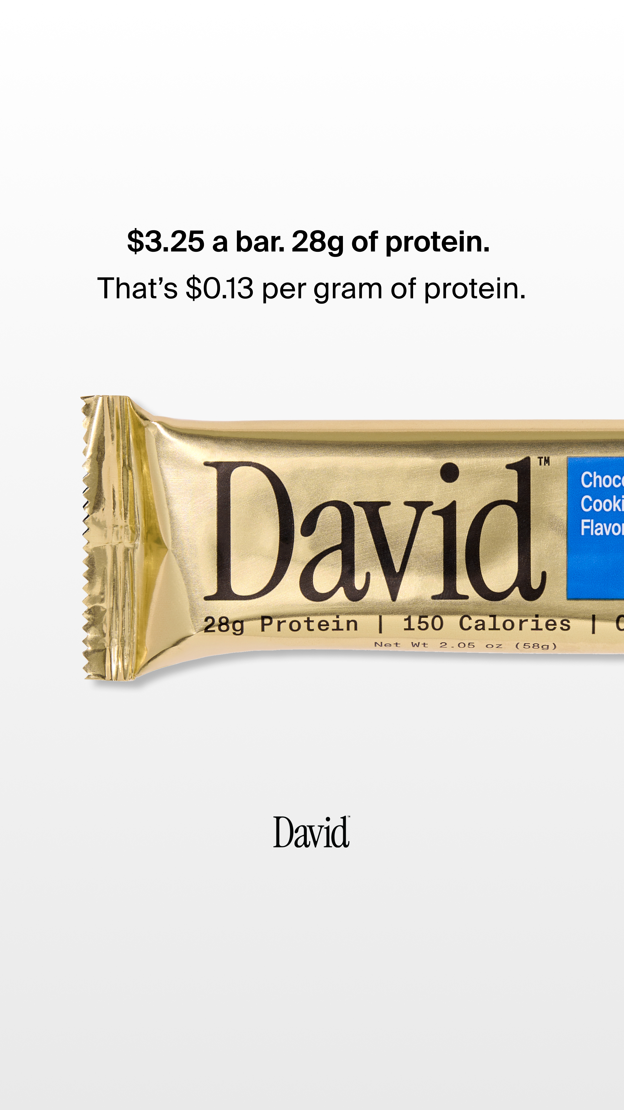 David Protein Facebook ad