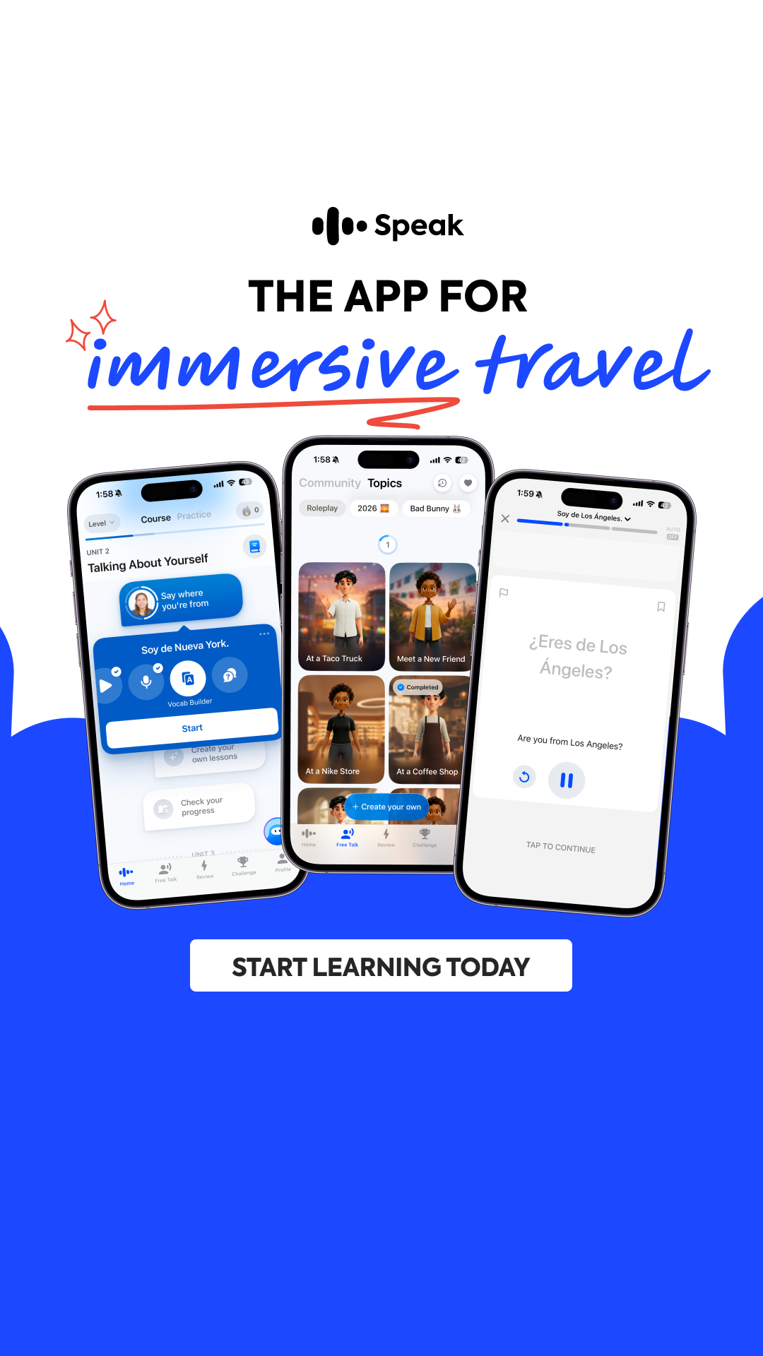 Speak Facebook ad