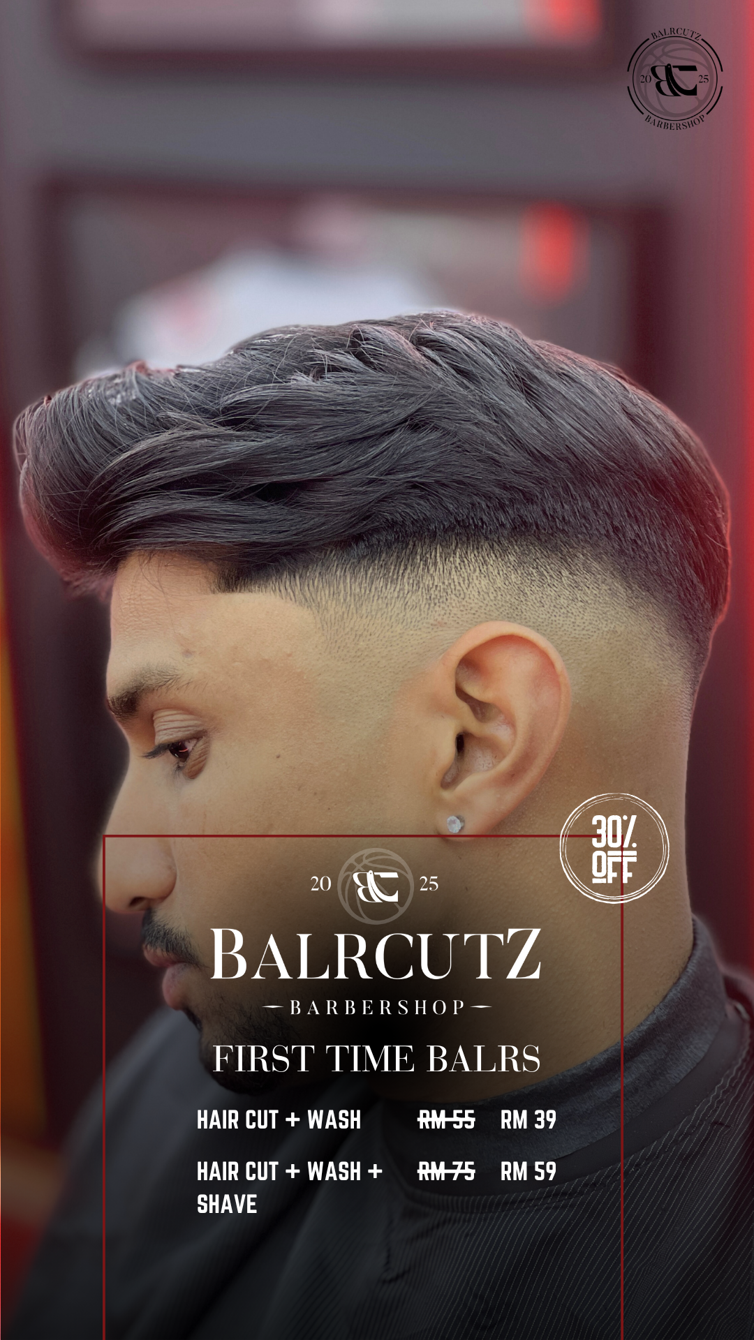 BalrCutz Barbershop Facebook ad from Oct 15, 2025
