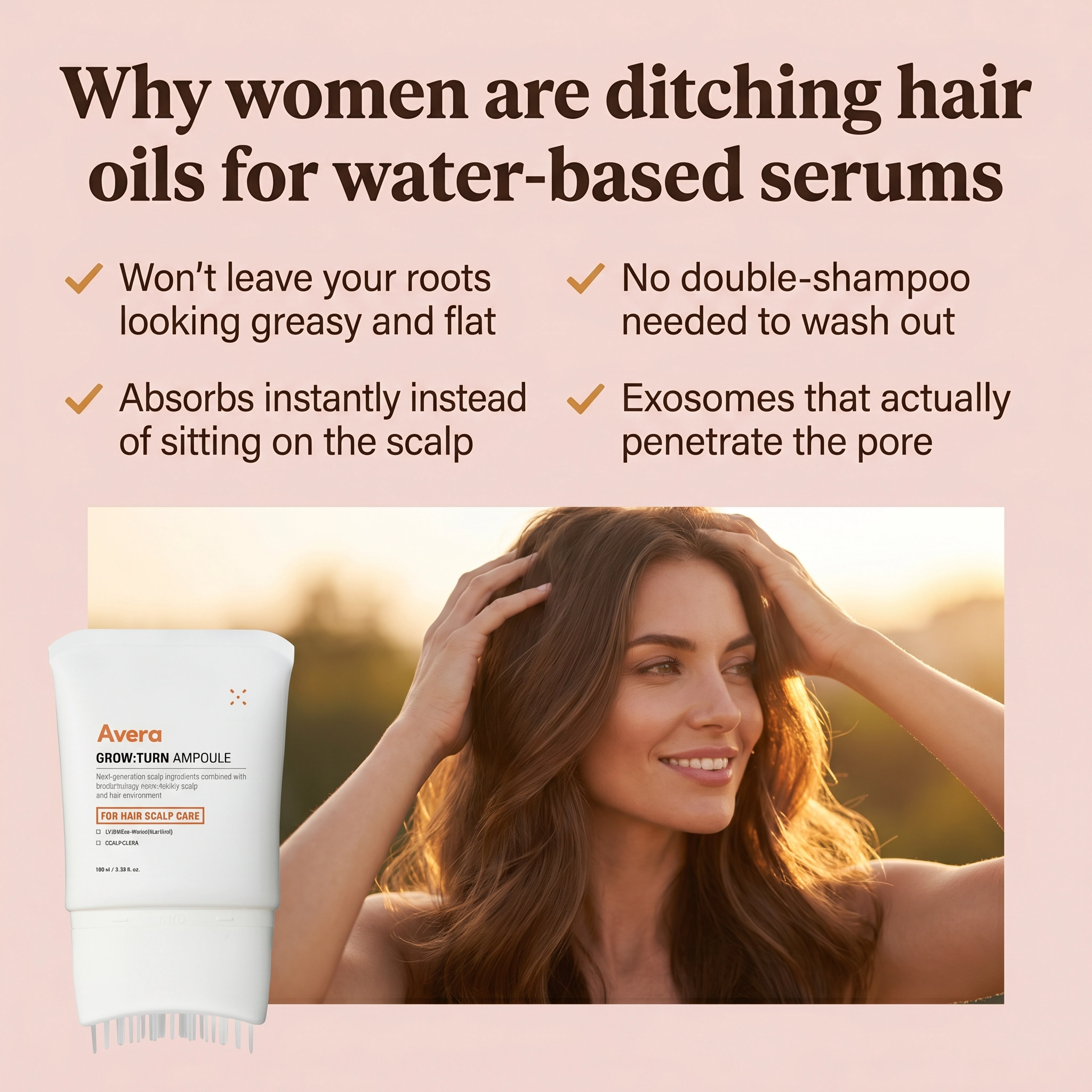 Avera Facebook ad: Korea's #1 Hair Growth Serum