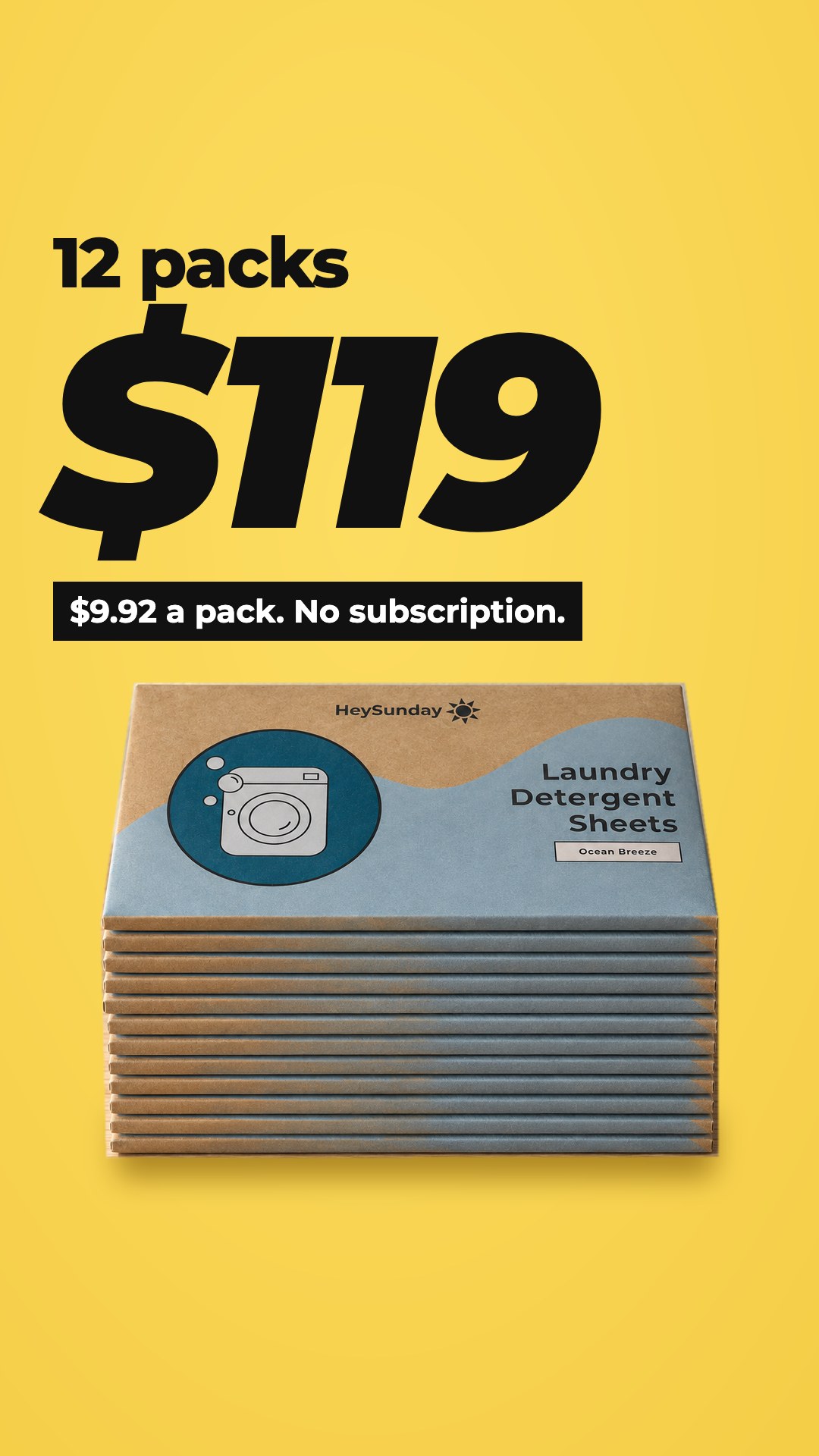 HeySunday Facebook ad: $9.92 A Pack When You Buy 12