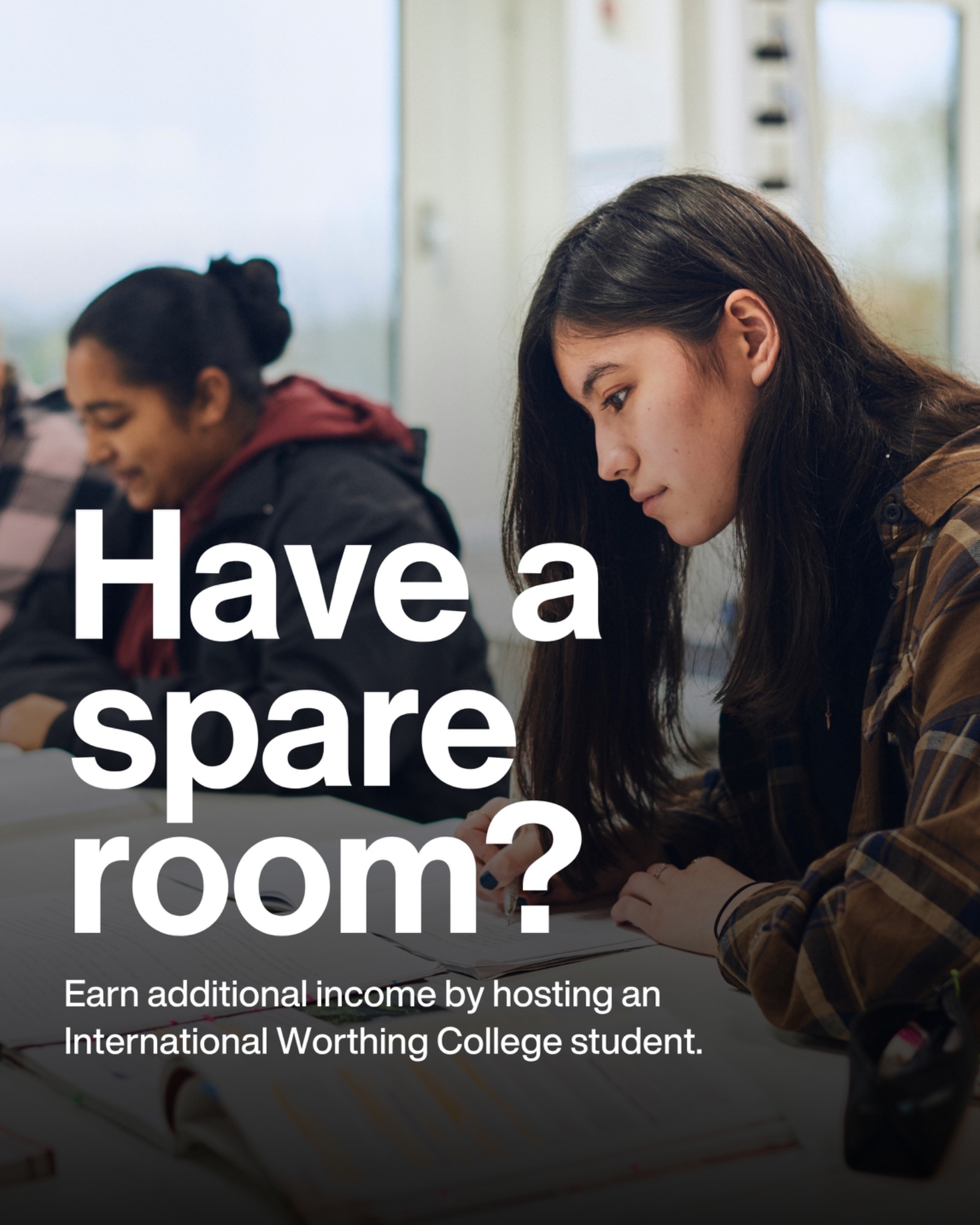 Worthing College Facebook ad: Host an international student!