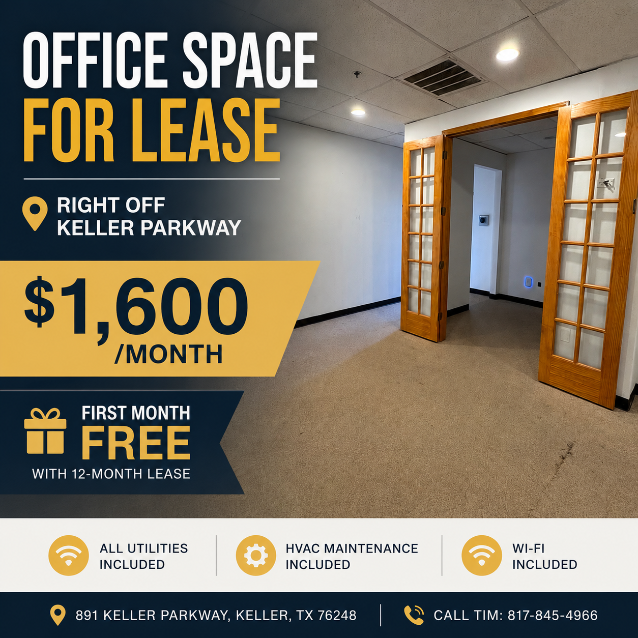 Venture Church Facebook ad: Looking for office space in Keller?