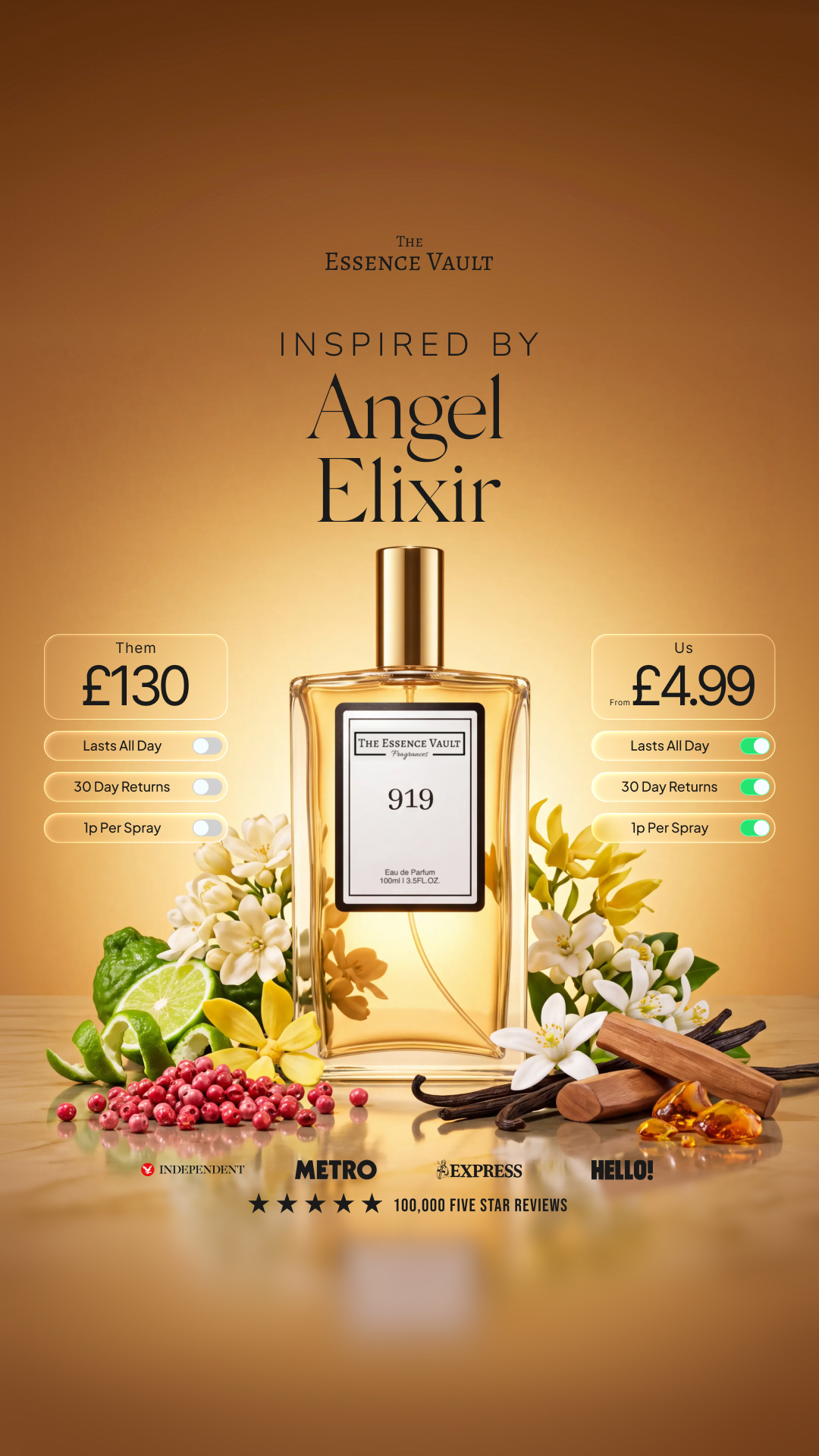 The Essence Vault Facebook ad