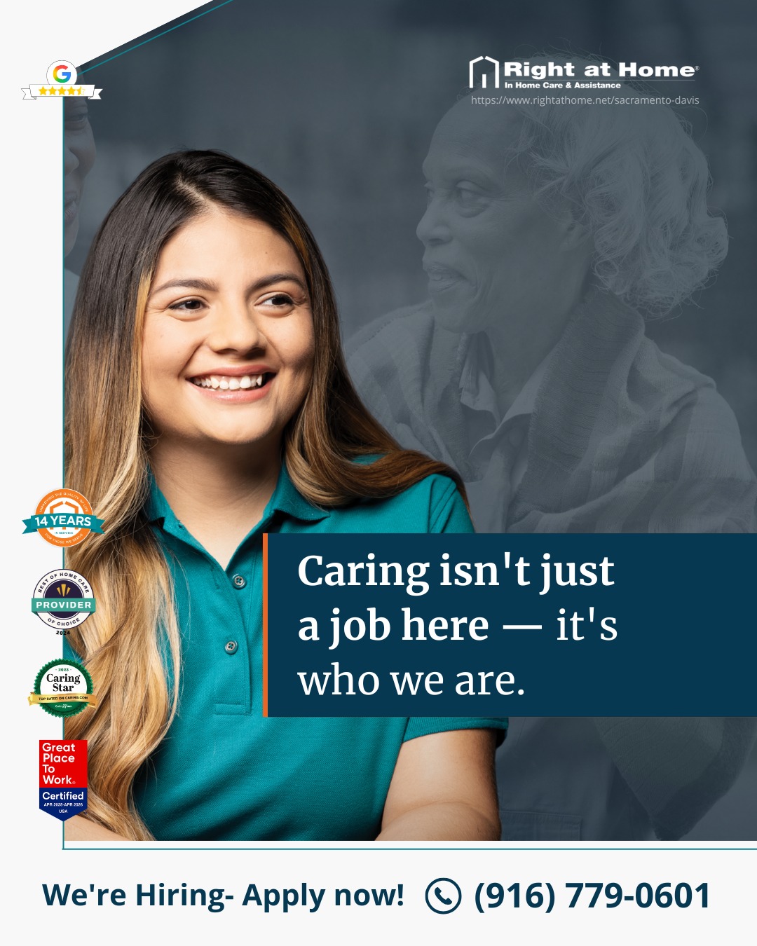Right at Home Facebook ad: Jobs | Right at Home Sacramento-Davis