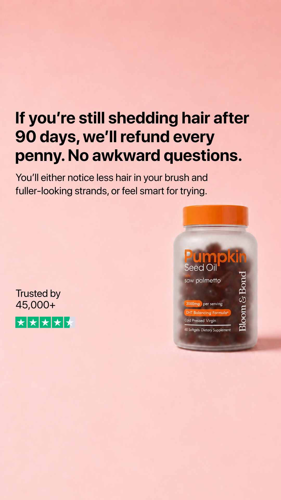 Bloom & Bond Facebook ad: Help Hair Loss Naturally