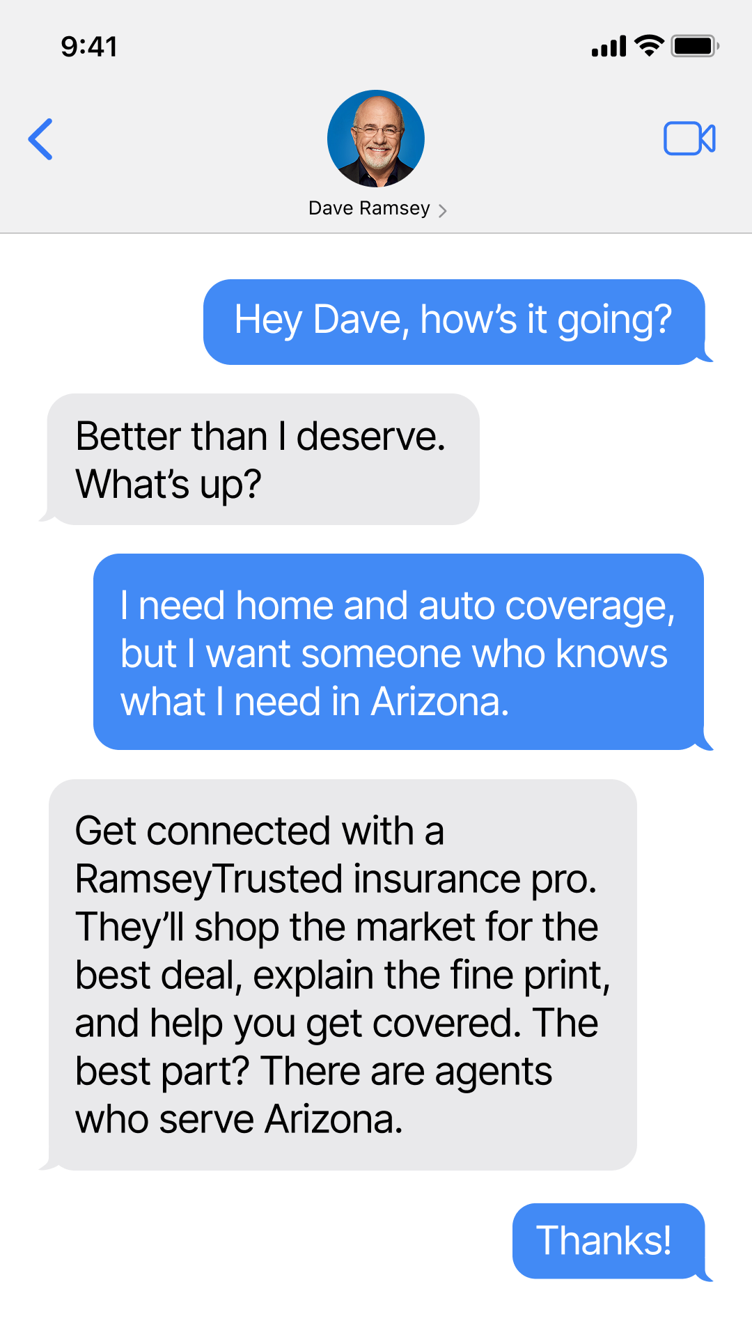 Dave Ramsey Facebook ad