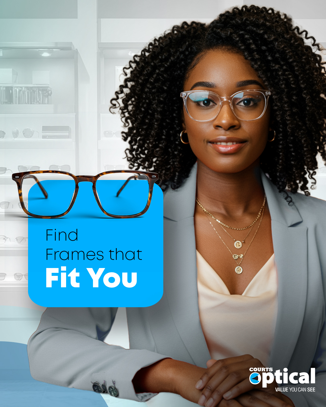 Courts Optical St. Lucia Facebook ad from Jun 1, 2026