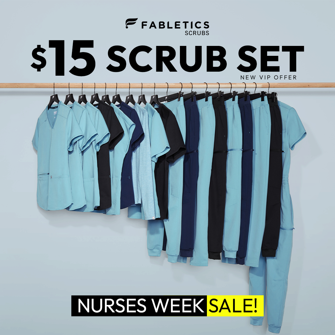 Fabletics Scrubs Facebook ad