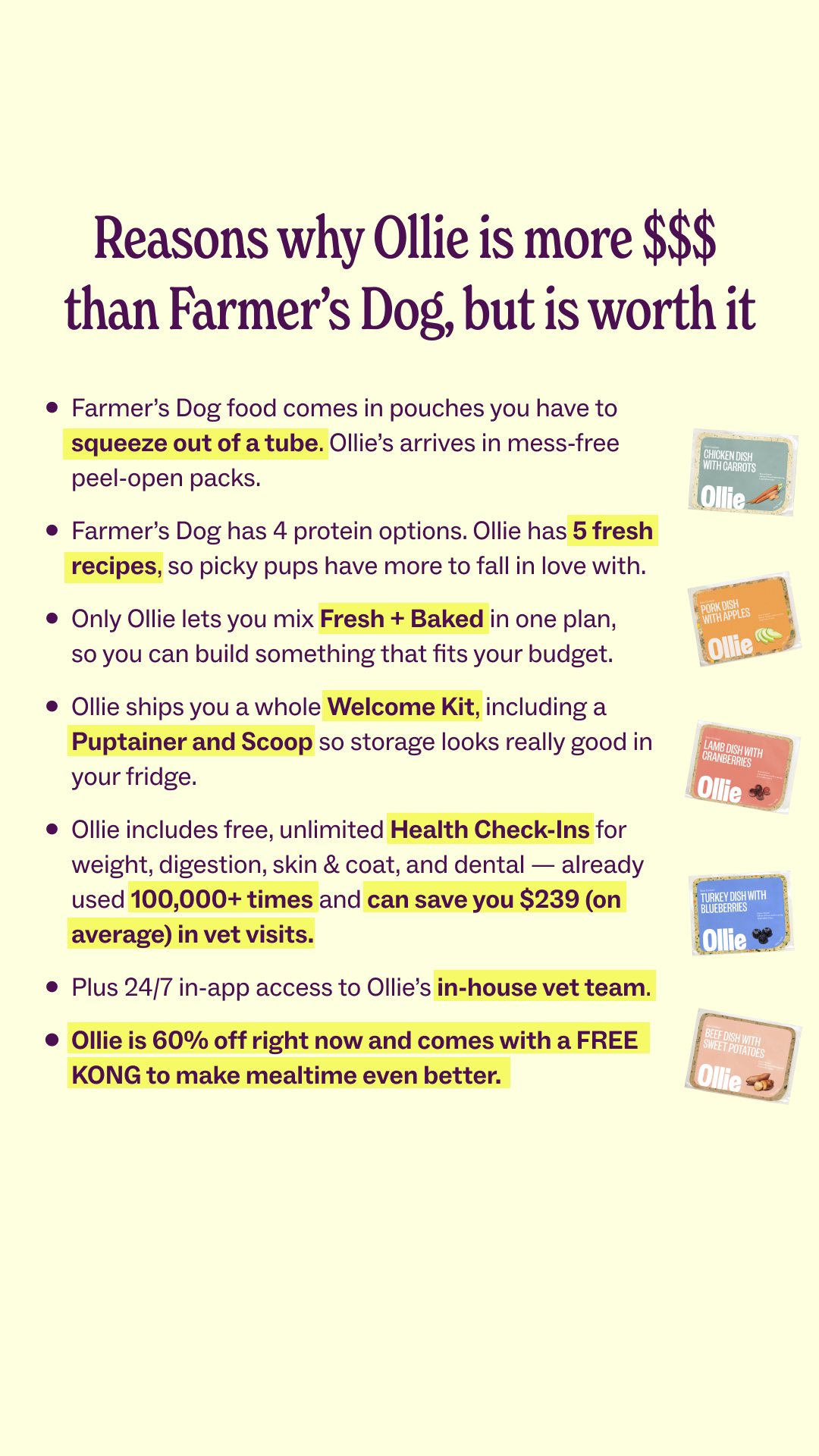 Ollie Facebook ad