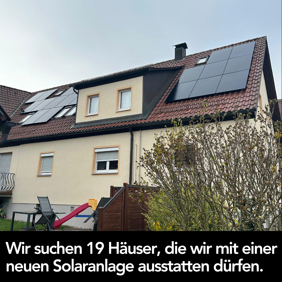 Sonnenkraft Bamberg Facebook ad: Wir suchen 19 Haushalte: