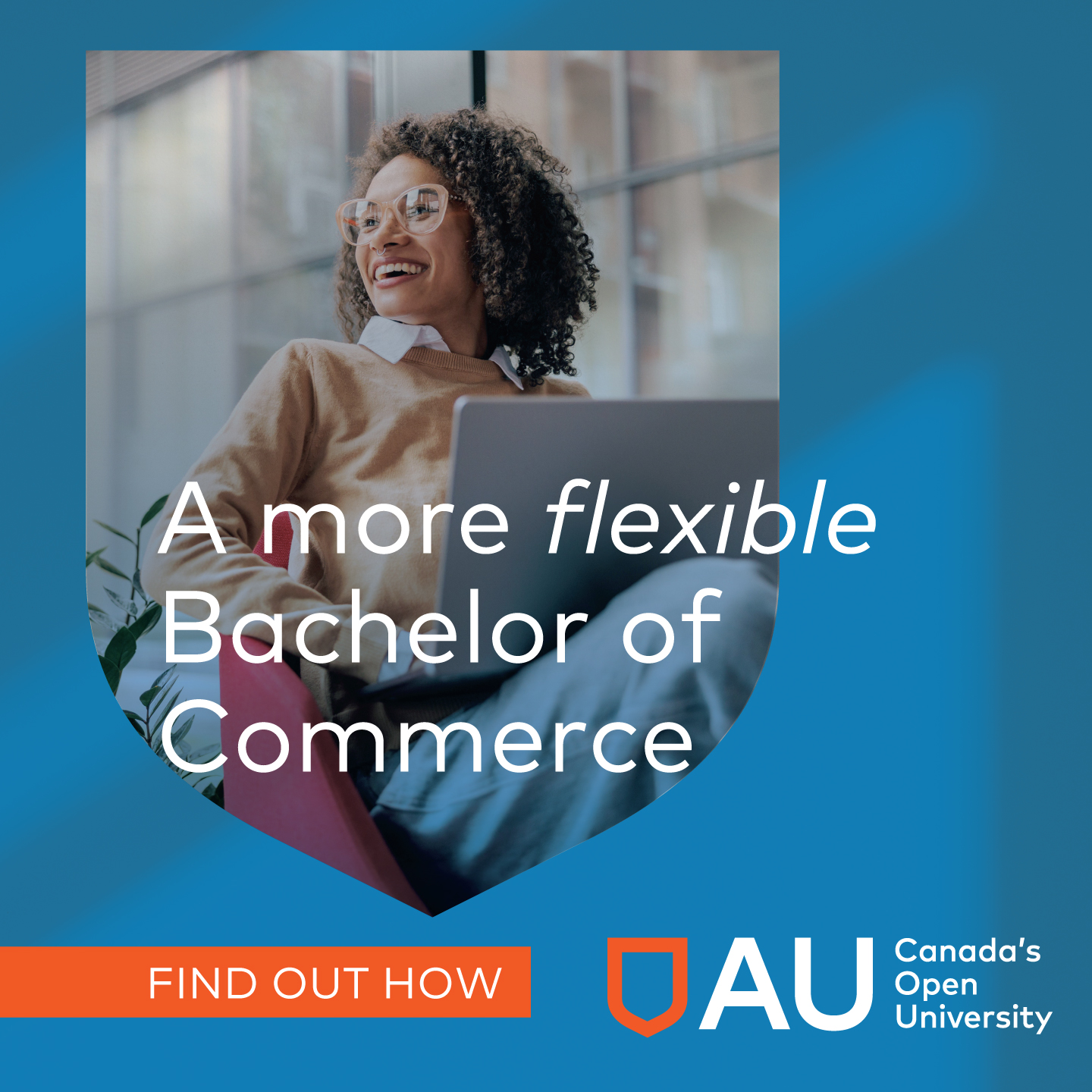 Athabasca University Facebook ad: From Athabasca to anywhere, AU’s online business degrees…