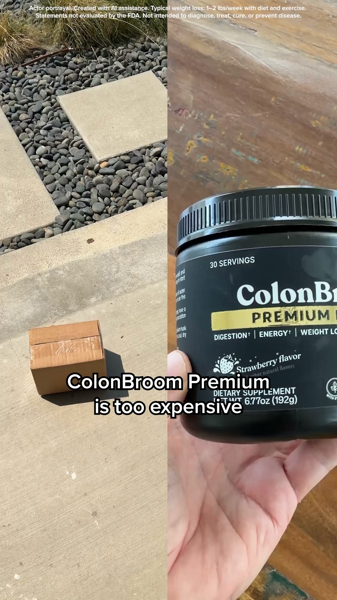 ColonBroom Facebook ad: FLUSH OUT THE GUNK FOR GOOD!