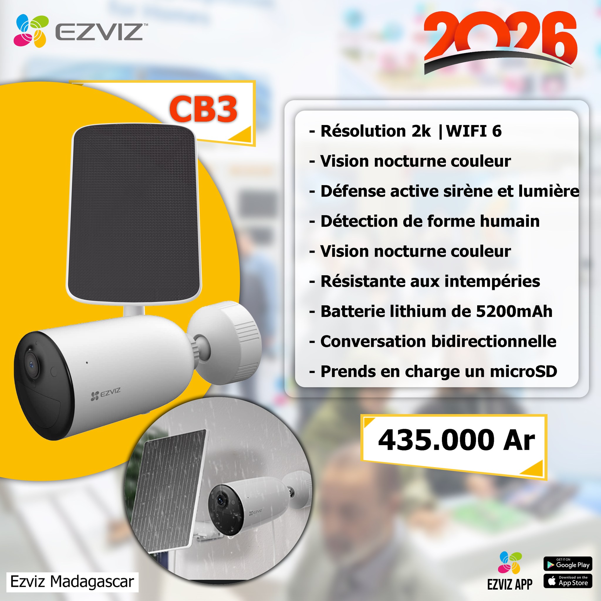 Eagle Eye Sécurité Facebook ad: Libérez votre sécurité avec l'énergie solaire EZVIZ!