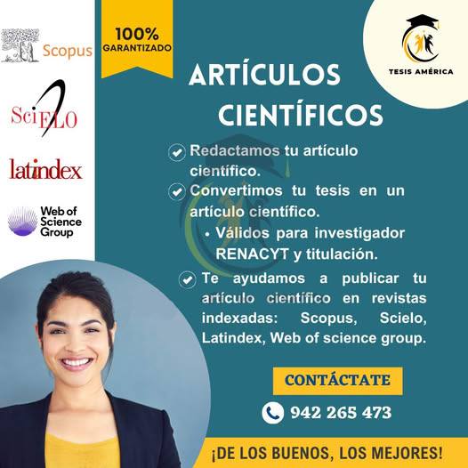 Tesis America Facebook ad: PUBLICAMOS TU ARTICULO CIENTIFICO EN TIEMPO RECOD.