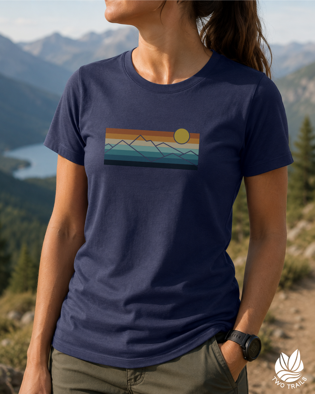 Two Trails Design Facebook ad: Mountain Majesty Sun Tee