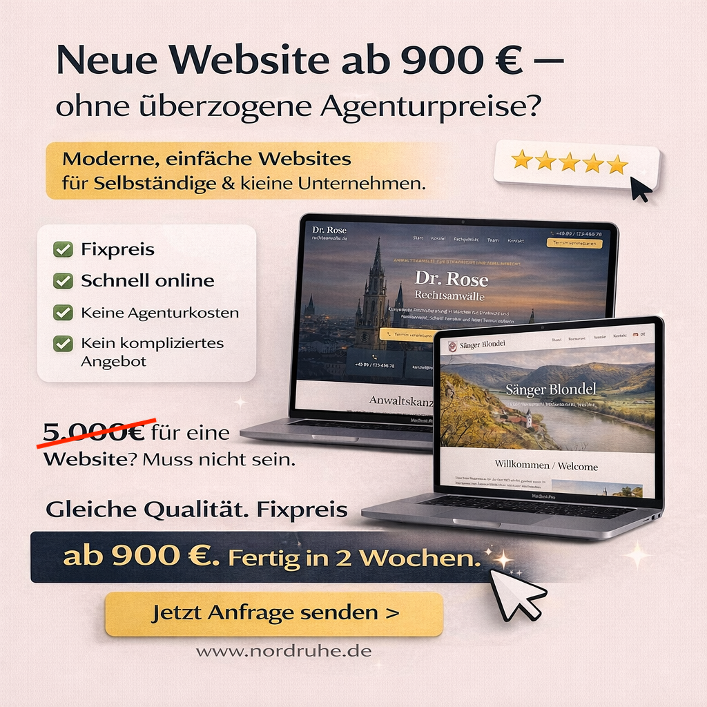 Webdesign Agentur Nordruhe Facebook ad