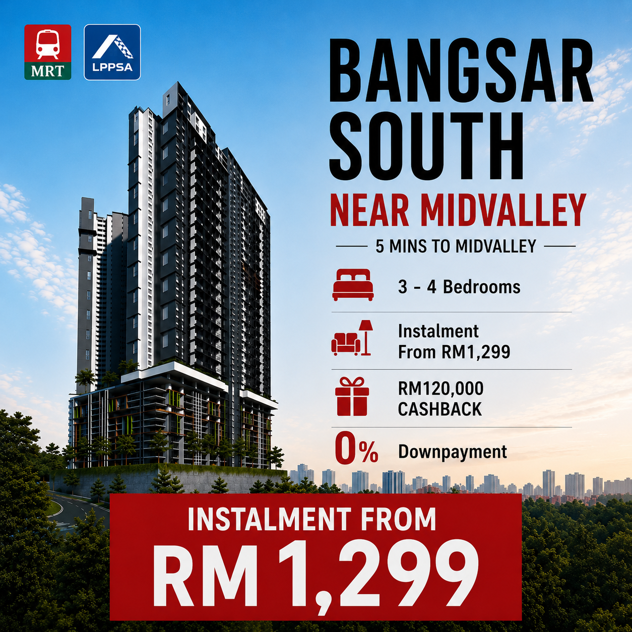 First House Property KL Facebook ad: Nett Salary RM3500 can apply!