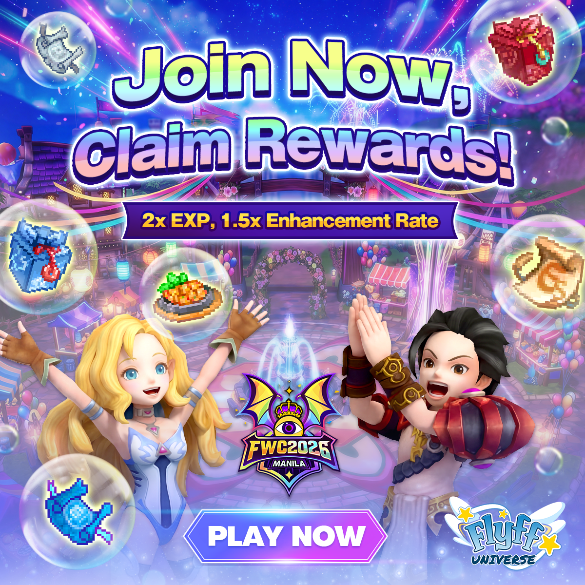 Flyff Universe Facebook ad from Aug 13, 2026