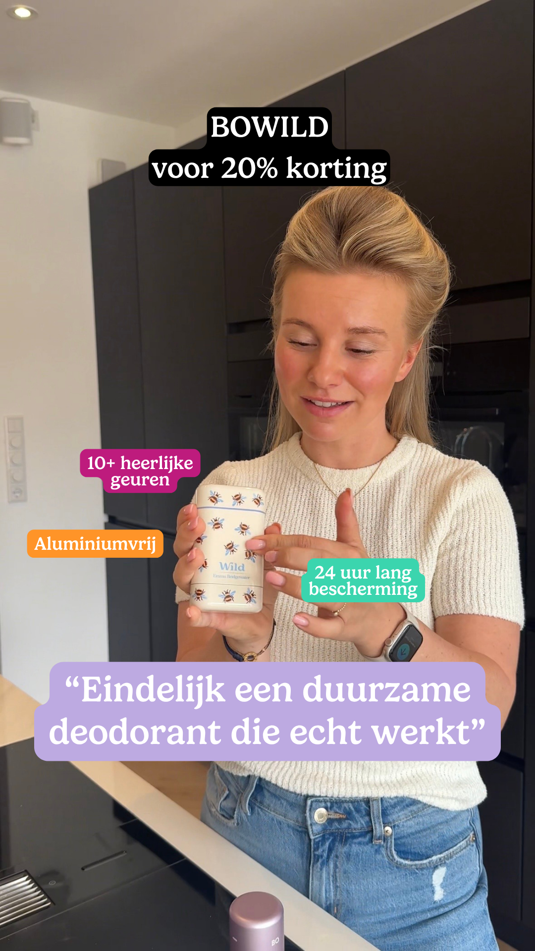 Wild Facebook ad: Met mijn code BOWILD krijg je nu 20% korting op de gehele…