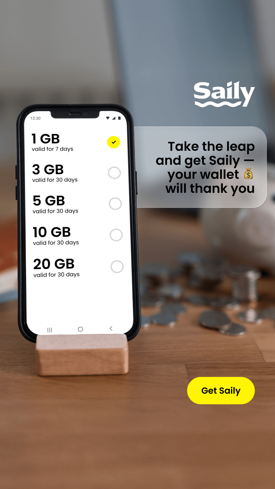 Saily Facebook ad