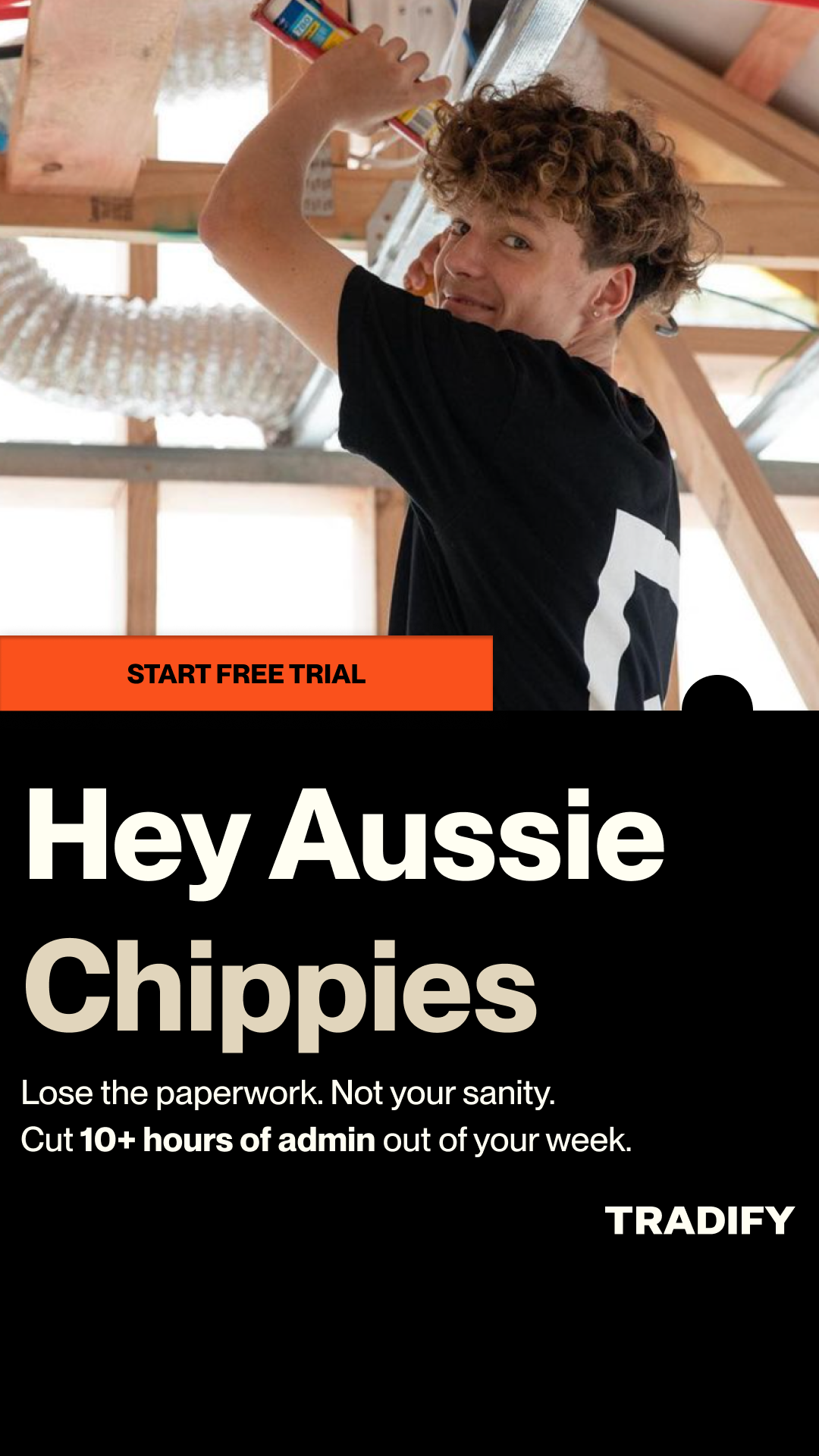 Tradify Facebook ad