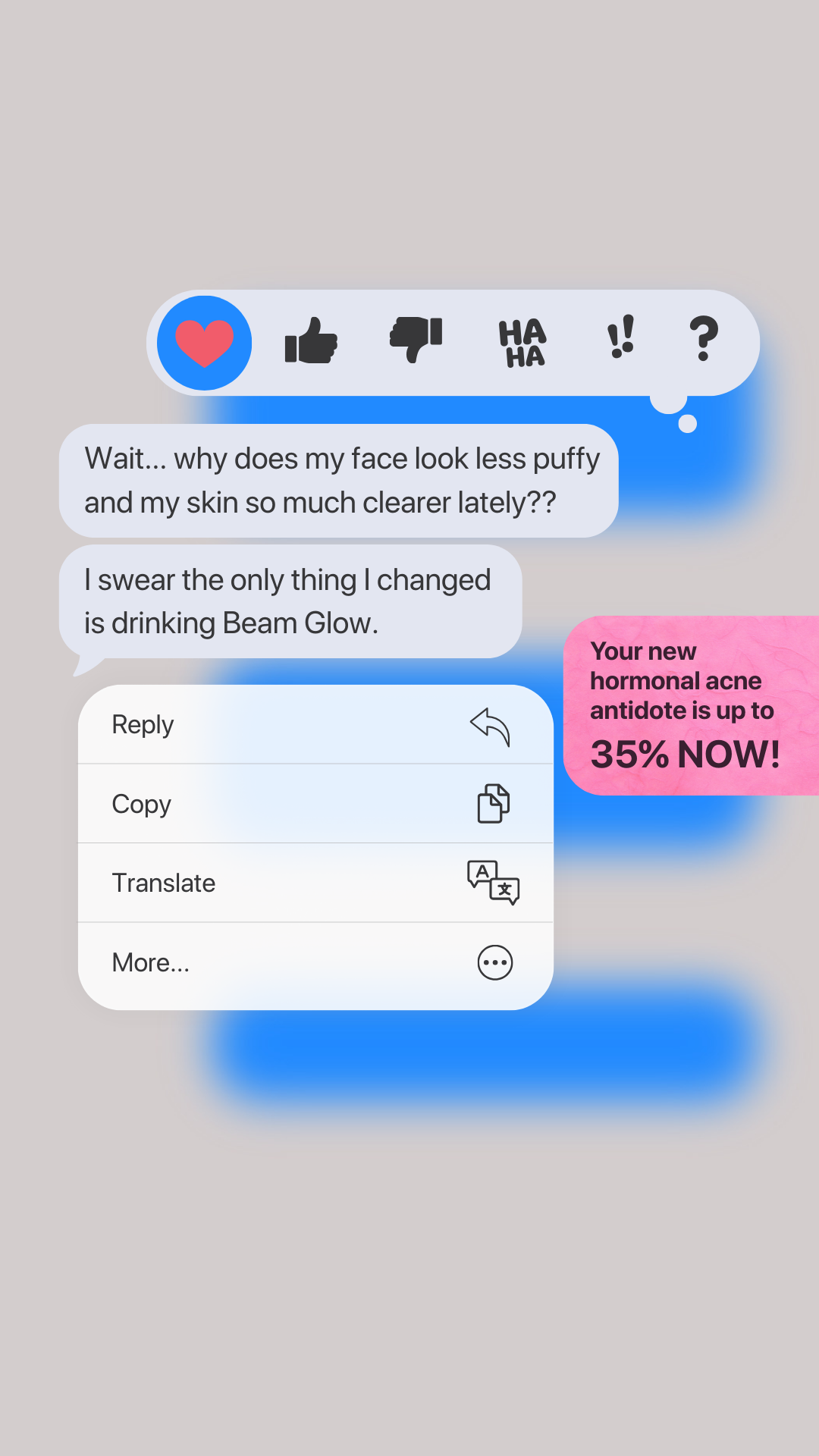 beam Facebook ad