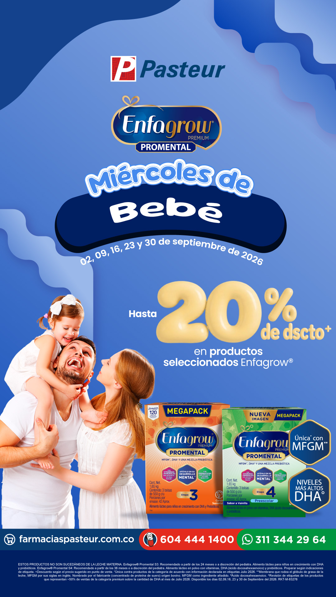 Farmacias Pasteur Facebook ad: Miercoles ENFAGROW
