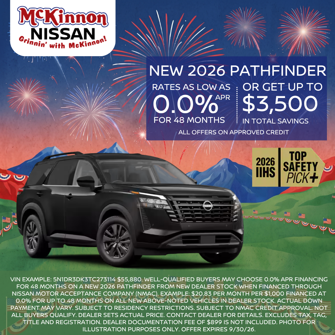 McKinnon Nissan Facebook ad: See This Month's Deals
