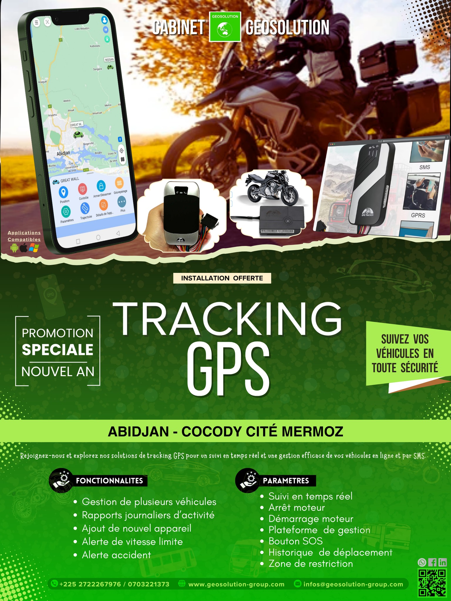 Geosolution Facebook ad: Commencez la nouvelle année avec sécurité.