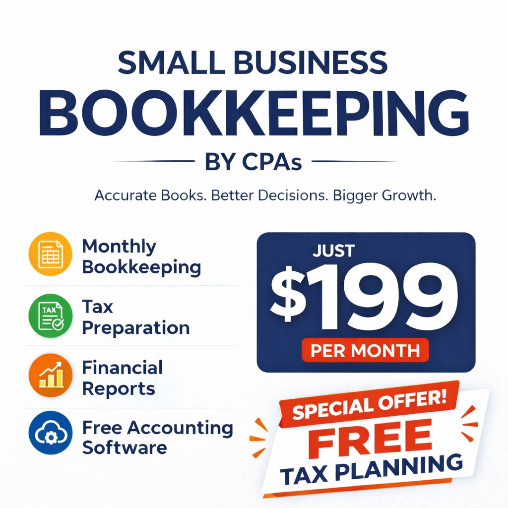 Poweredtaxadvisors Facebook ad: 100% US Based Bookkeeping Services