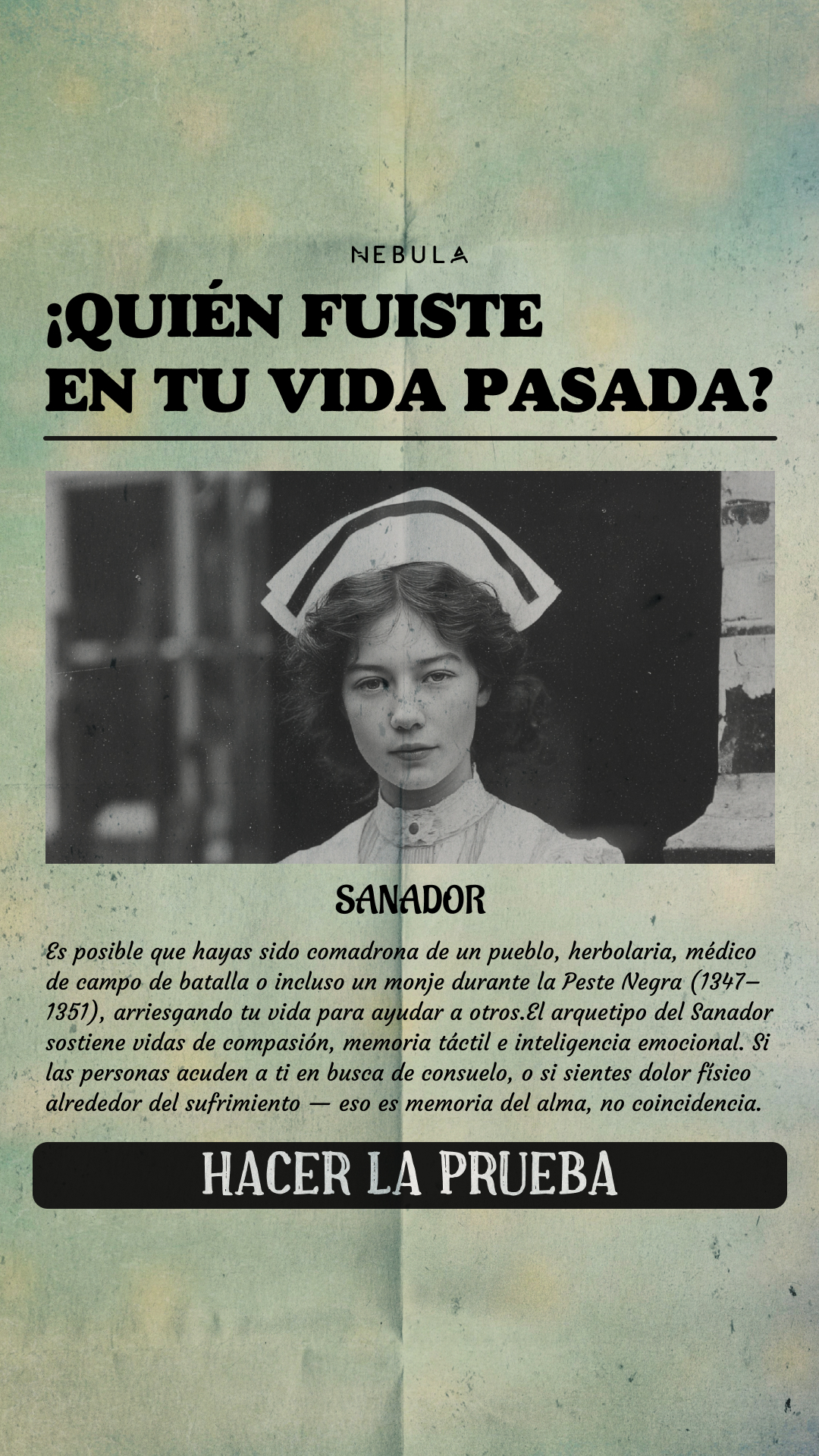 Nebula: Past Life Power Reading Facebook ad: Haz la prueba ➝