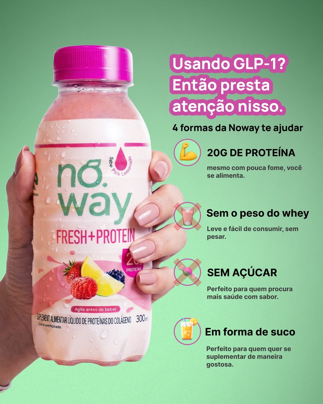 Noway Drink Facebook ad: Sua rotina de proteína acaba de ficar mais…