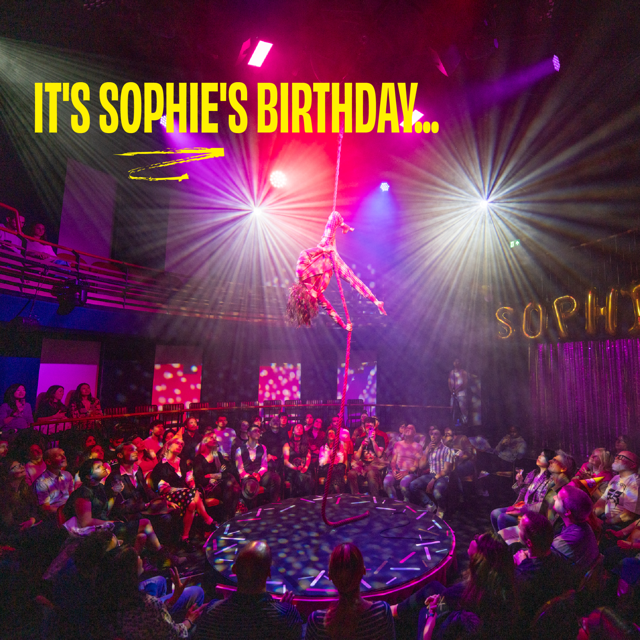 The Cultch Facebook ad: It’s Sophie’s Surprise 29th birthday party, and you’re…
