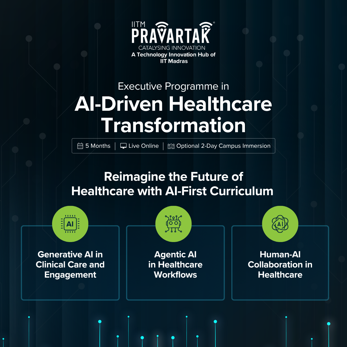 IITM Pravartak Executive Programme in AI-Driven Healthcare Transformation Facebook ad from Sep 8, 2026
