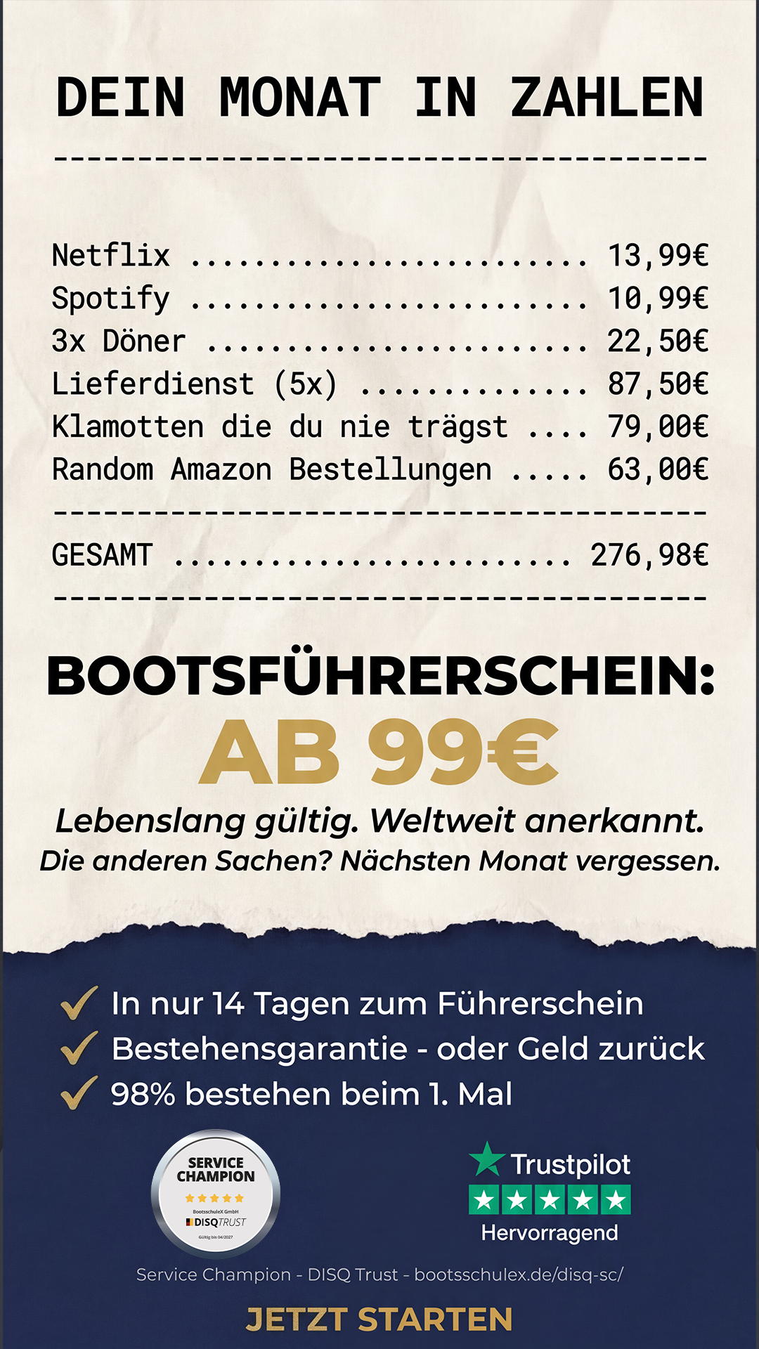 BootsschuleX Facebook ad from Jun 10, 2026