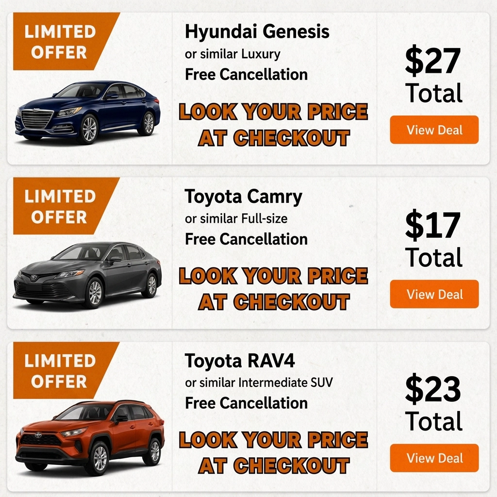 Chasing Horizons Facebook ad: Cheap Car Rental