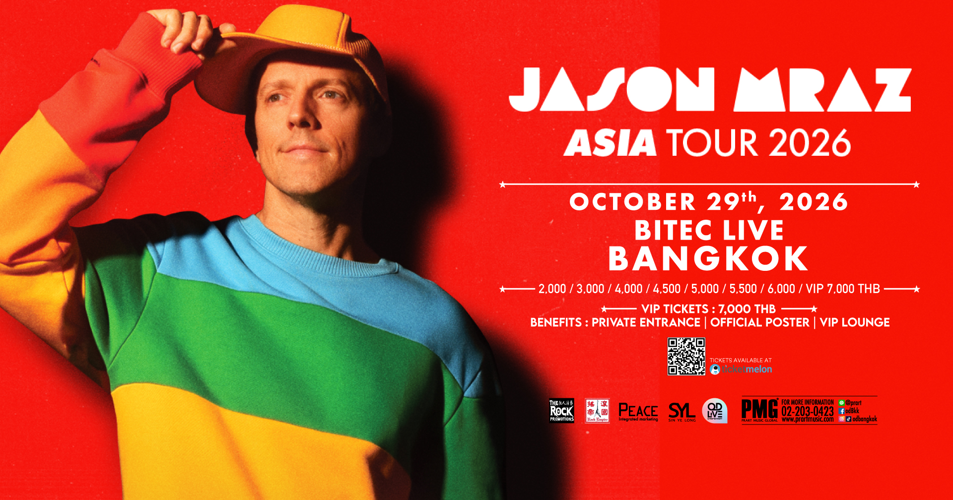 ODLive Facebook ad: Jason Mraz Live In Bangkok 29 October 2026