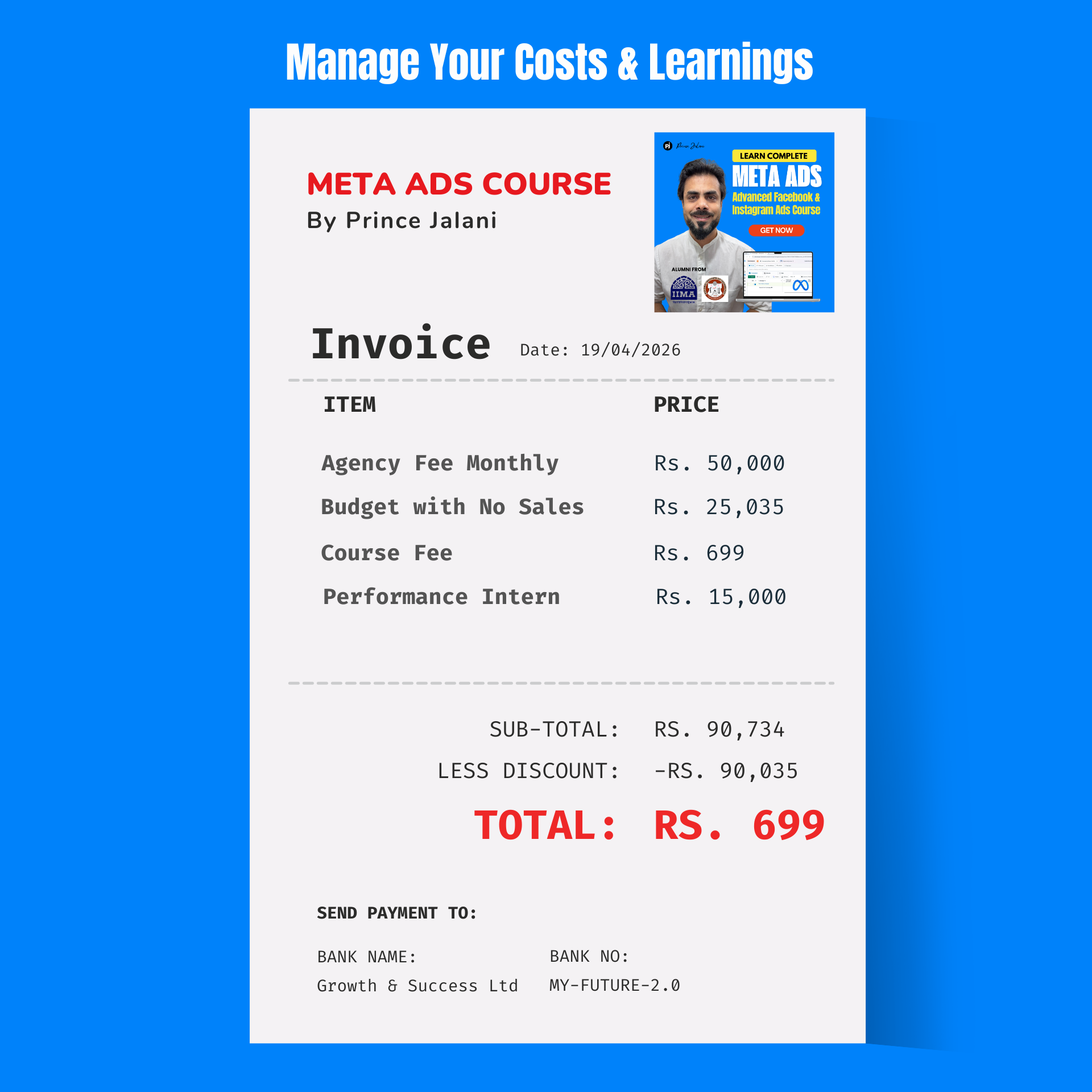 Prince Jalani Facebook ad