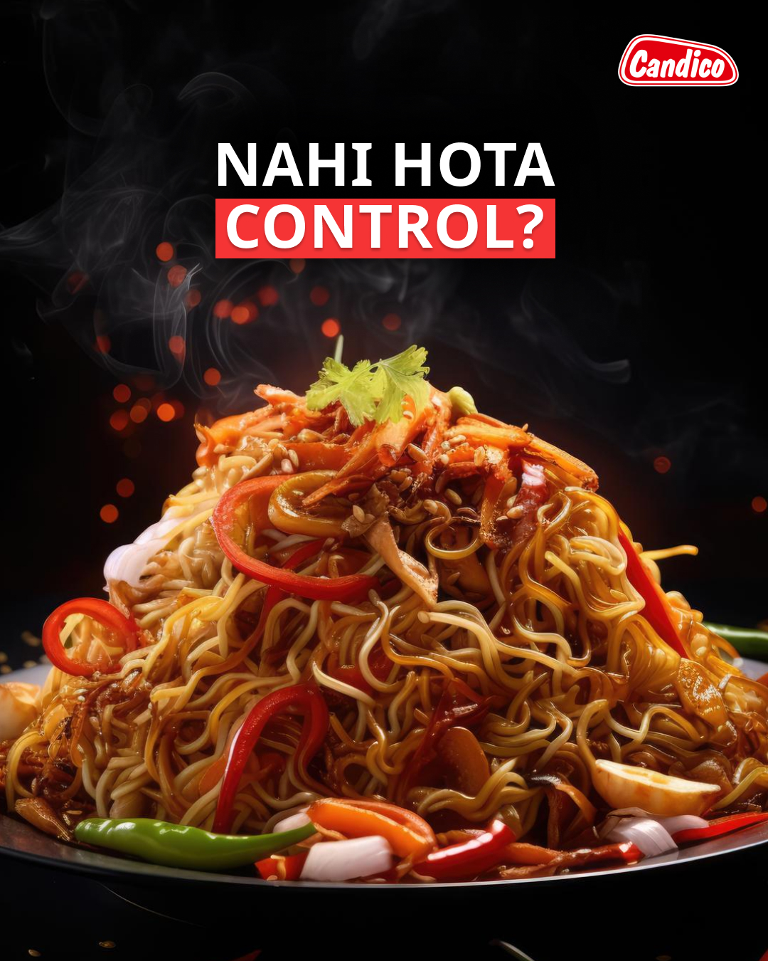 Candico India Ltd. Facebook ad: Noodles par nahi hota control?