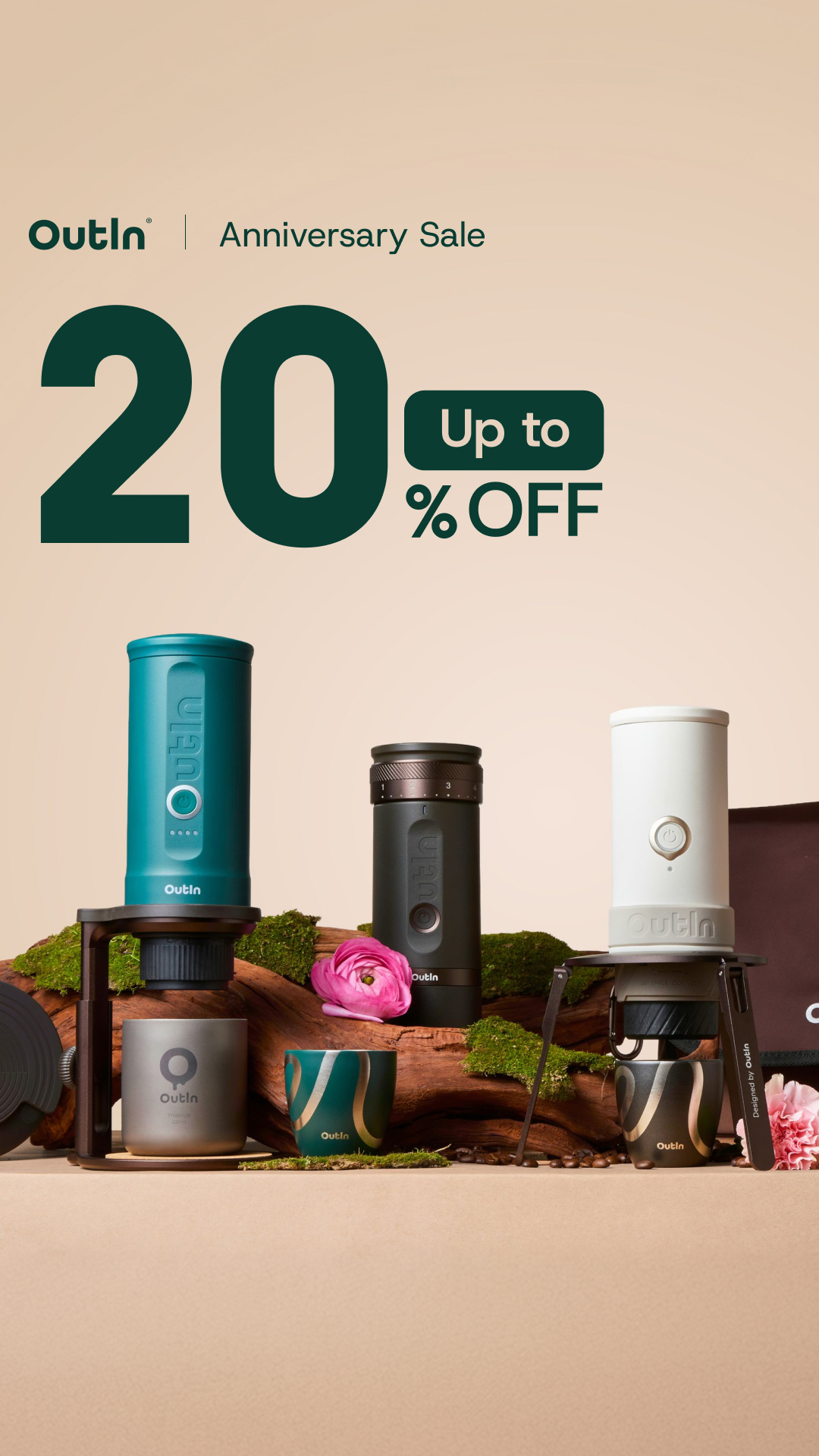 Outin Portable Electric Espresso Machine Facebook ad