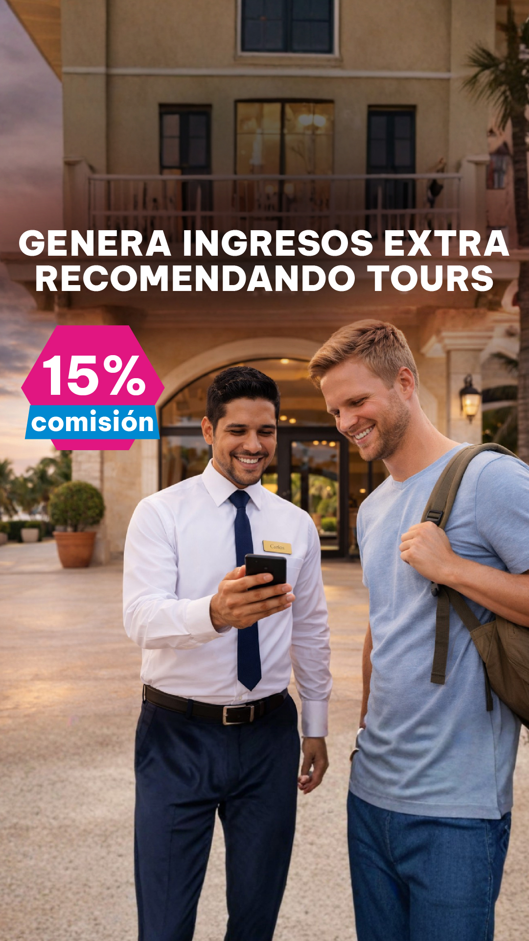 Cancun Bay Tours Facebook ad: Convierte tus contactos en ingresos todos los días