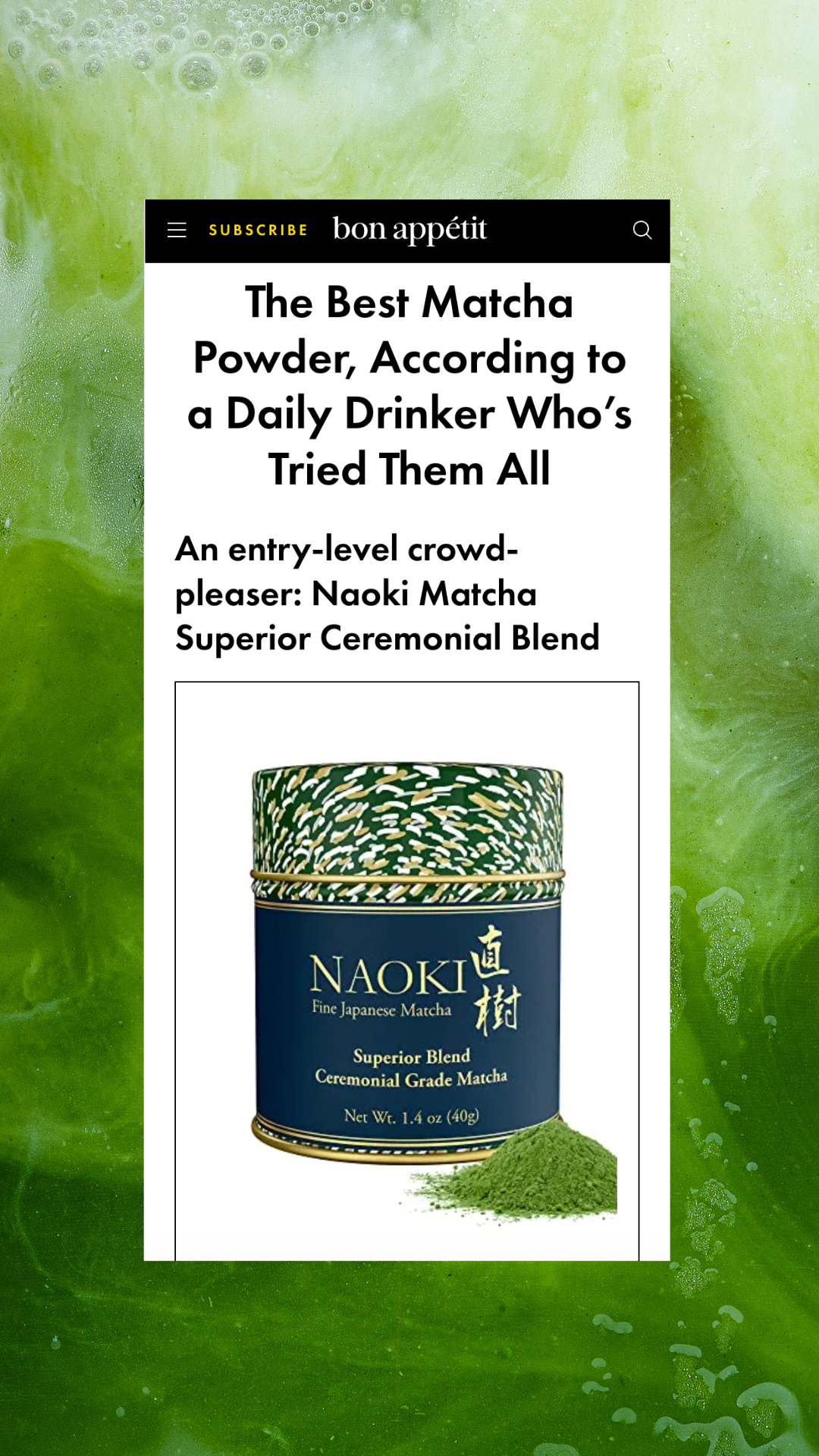 Naoki Matcha Facebook ad: #1 Daily Matcha | Naoki Matcha Superior Blend