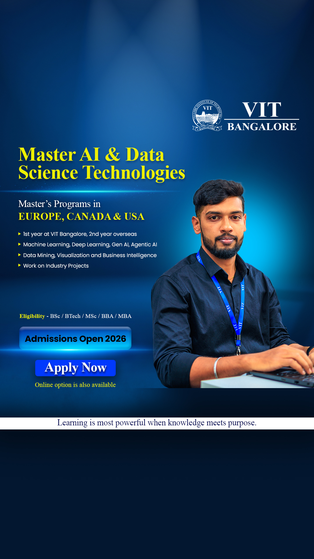 VIT Bangalore Facebook ad